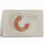 Abstract strokes and lines design on stretched canvas wall art, showcasing vibrant colors and dynamic patterns, perfect for modern decor.