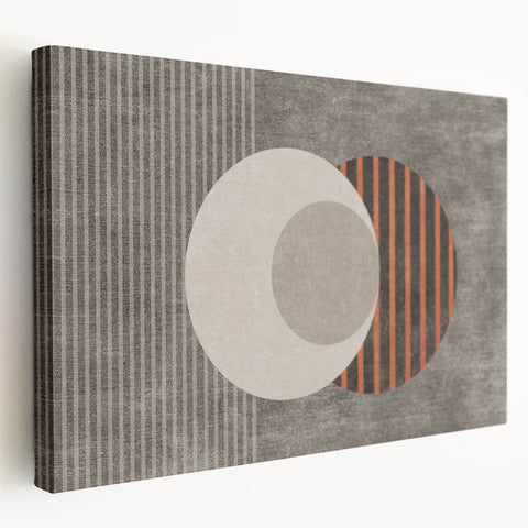 Abstract strokes and lines wall art on stretched canvas, showcasing vibrant colors and dynamic patterns, perfect for modern decor.