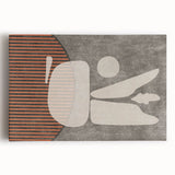 Abstract canvas wall art showcasing vibrant strokes and lines in a harmonious blend of colors, ideal for modern interior decor.