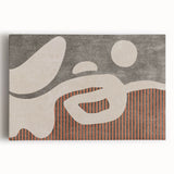 Abstract wall art design featuring vibrant strokes and lines in bold colors, printed on stretched canvas for modern decor. Perfect for contemporary interiors.