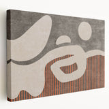 Abstract canvas wall art showcasing dynamic strokes and lines in vibrant colors, elegantly stretched for a modern decor aesthetic.