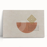 Abstract wall art canvas featuring vibrant strokes and lines in shades of blue, orange, and yellow, designed for modern home decor.