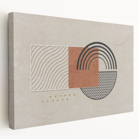 Abstract canvas wall art showcasing vibrant strokes and lines in a modern design, featuring bold colors and a stretched frame for stylish decor.