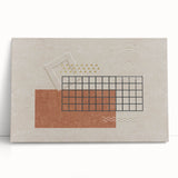 Abstract strokes and lines design on stretched canvas, showcasing vibrant colors and dynamic patterns, ideal for modern home decor.