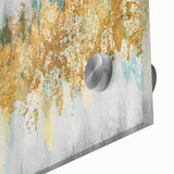 Abstract wall art design showcasing vibrant strokes and lines in a harmonious blend of colors, perfect for modern decor.