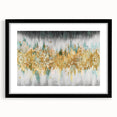 Abstract strokes and lines wall art design in a sleek black frame with matting, showcasing a modern artistic composition for home decor.