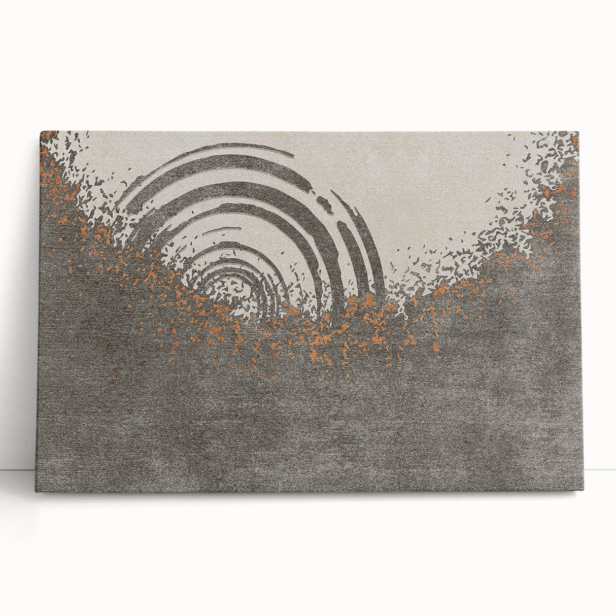 Abstract wall art featuring vibrant strokes and lines in a modern design, printed on stretched canvas, creating a dynamic and colorful decor piece.