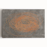 Abstract strokes and lines design on stretched canvas wall art in vibrant colors, showcasing modern artistic expression for home decor.