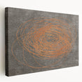 Abstract wall art featuring vibrant strokes and lines in a modern design, displayed in a side view on a stretched canvas, perfect for contemporary decor.