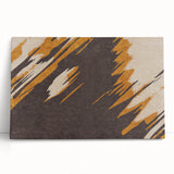 Colorful abstract strokes and lines design on stretched canvas wall art, showcasing vibrant hues and dynamic patterns for modern decor.