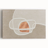 Abstract wall art featuring vibrant strokes and lines in varying shades of blue, orange, and yellow, printed on stretched canvas for modern decor.