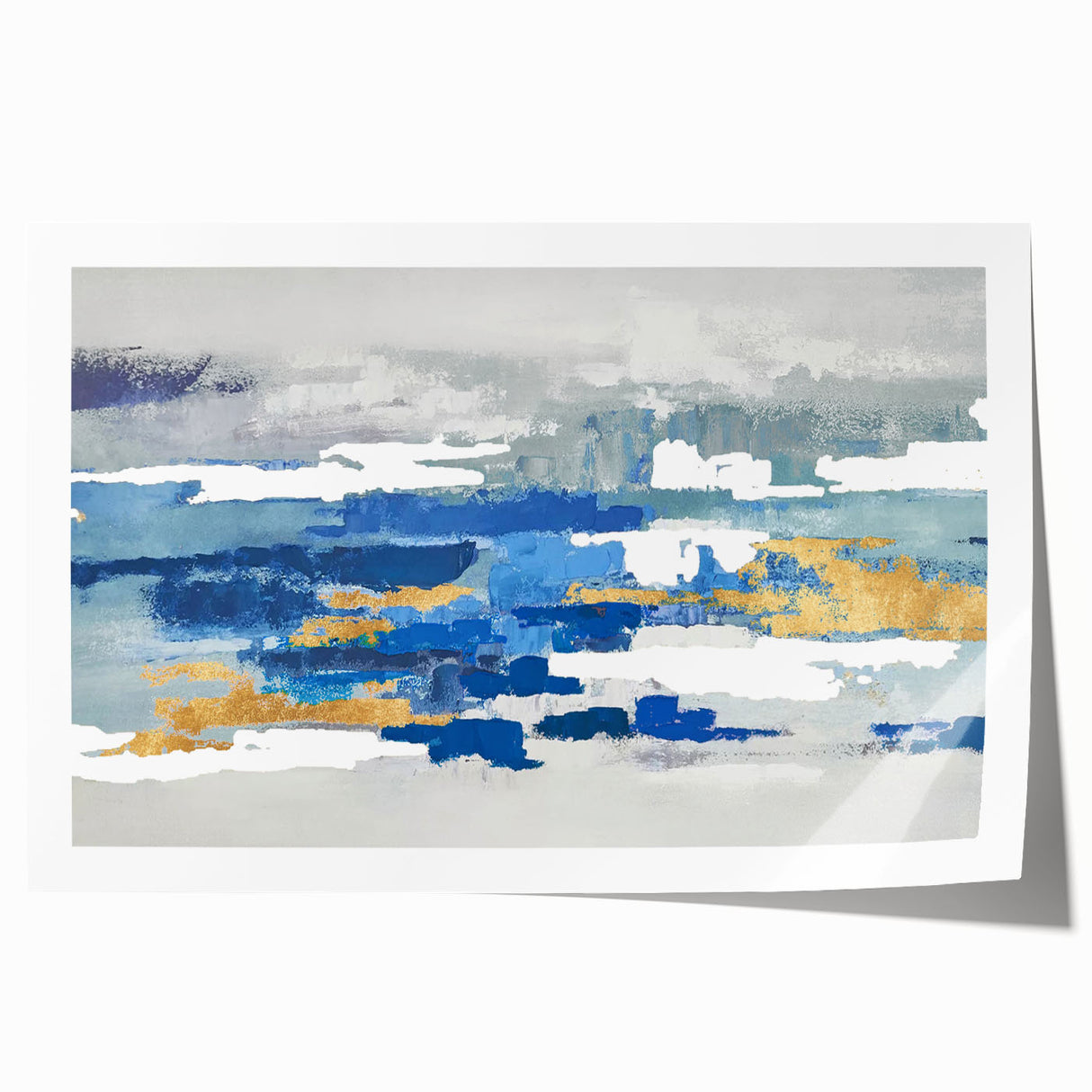 Abstract wall art print showcasing vibrant strokes and lines in various colors, perfect for modern home decor or gallery display.