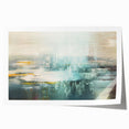 Abstract wall art print showcasing vibrant strokes and lines in shades of blue, orange, and yellow, perfect for modern home decor.
