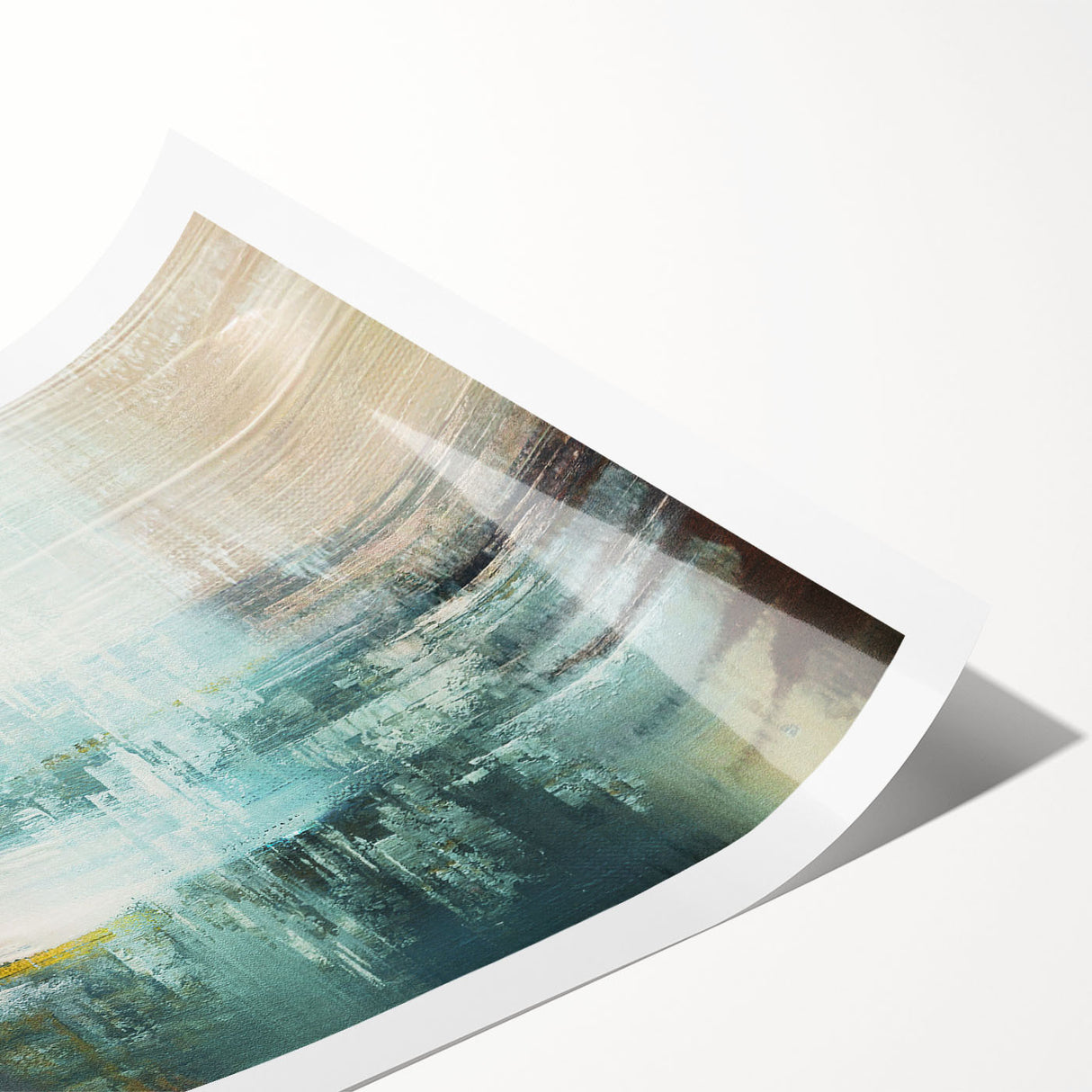 Abstract wall art print showcasing vibrant strokes and lines in a dynamic color palette, ideal for modern home decoration and artistic ambiance.