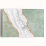 Abstract wall art featuring vibrant strokes and lines in shades of blue, yellow, and pink on a stretched canvas, perfect for modern decor.