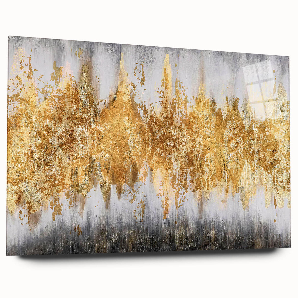 Abstract strokes and lines design wall art in acrylic glass, showcasing vibrant colors and fluid patterns, perfect for modern decor.