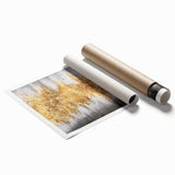 Abstract wall art print showcasing vibrant strokes and lines in bold colors, perfect for modern home decor. Rolled and packaged for easy display.