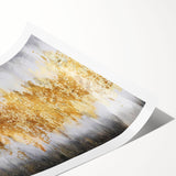 Abstract wall art print showcasing vibrant strokes and lines in shades of blue, yellow, and pink, ideal for modern decor or artistic spaces.