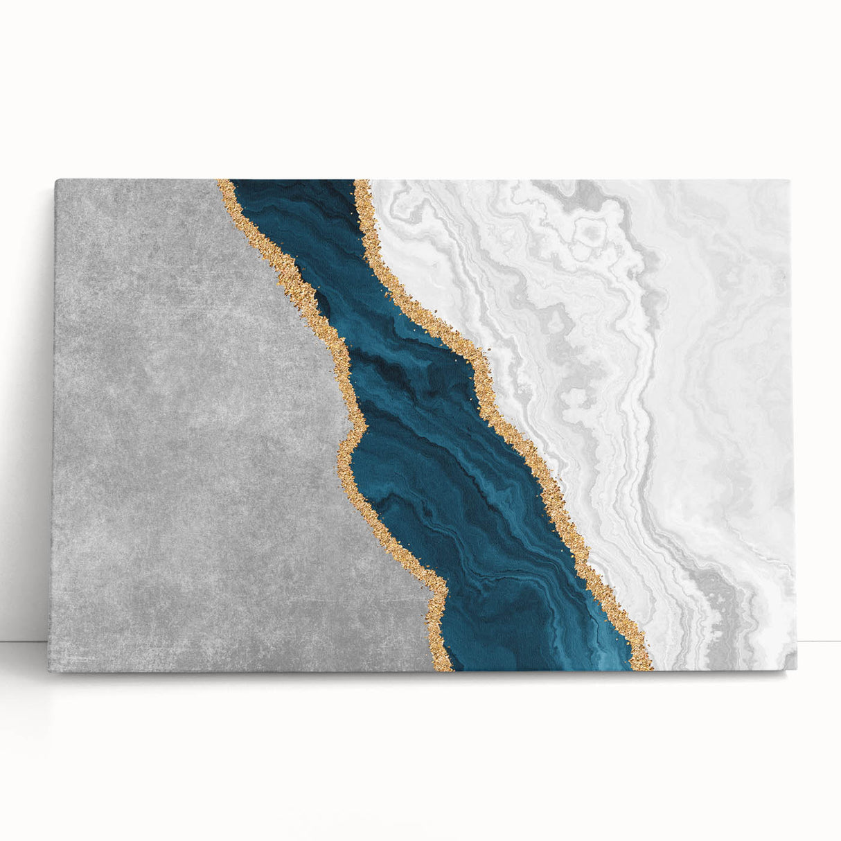 Colorful abstract strokes and lines design on stretched canvas wall art, showcasing vibrant hues and dynamic patterns, perfect for modern decor.