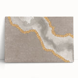 Abstract design featuring vibrant strokes and lines in blue, orange, and yellow, ideal for modern home decor or artistic wall display.