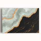 Abstract wall art design featuring colorful strokes and lines on stretched canvas, perfect for modern home decor and artistic enhancement.