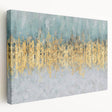 Abstract canvas wall art showcasing a vibrant collection of colorful strokes and lines, presented in a side view with a modern aesthetic. Perfect for contemporary home decor.