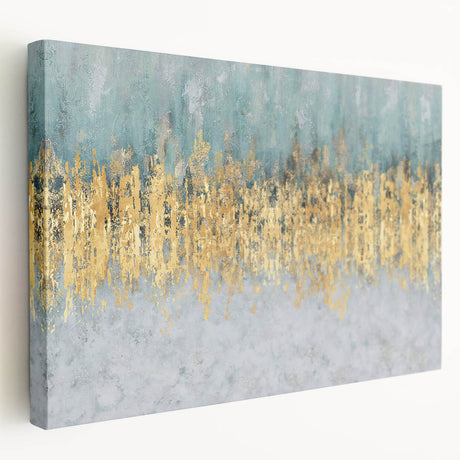 Abstract canvas wall art showcasing a vibrant collection of colorful strokes and lines, presented in a side view with a modern aesthetic. Perfect for contemporary home decor.