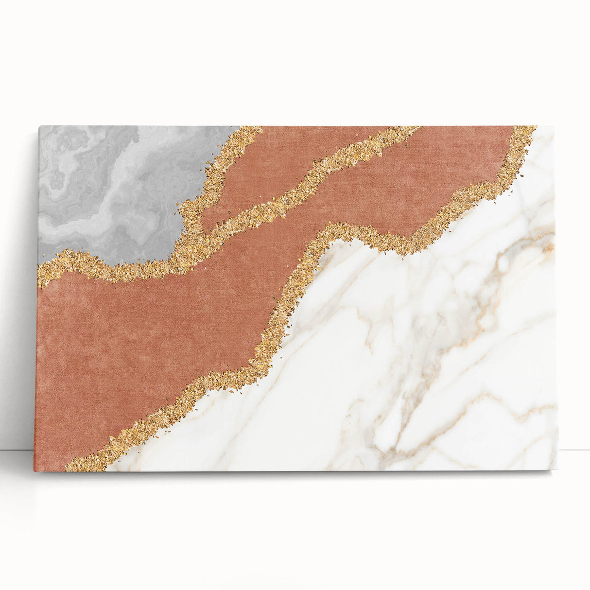 Abstract wall art featuring colorful strokes and lines on stretched canvas, showcasing a modern design in vibrant hues perfect for contemporary decor.