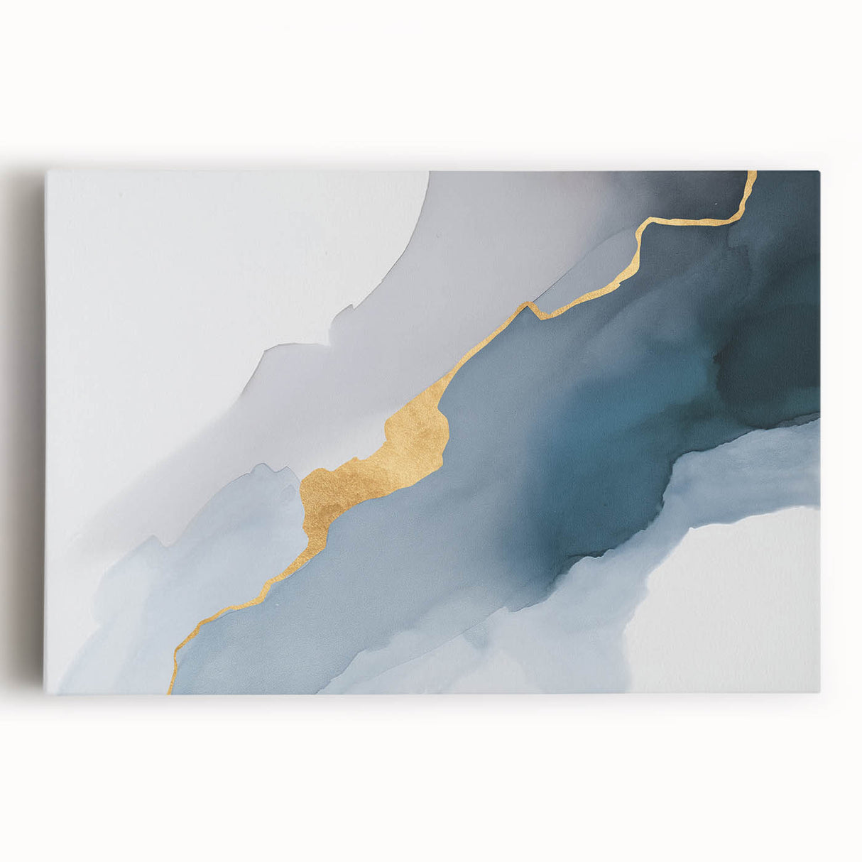 Abstract strokes and lines design on stretched canvas wall art, showcasing vibrant colors and dynamic patterns, perfect for modern decor.