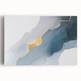 Abstract strokes and lines design on stretched canvas wall art, showcasing vibrant colors and dynamic patterns, perfect for modern decor.