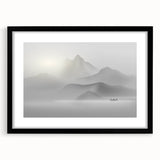 Abstract strokes and lines design wall art in a black frame with a mat, showcasing modern aesthetics and vibrant colors for contemporary decor.