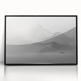 Framed wall art featuring an abstract design with colorful strokes and lines, set against a black background, ideal for modern decor.