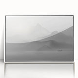 Framed abstract wall art featuring vibrant strokes and lines in bold colors, set against a sleek white frame, perfect for modern decor.