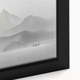 Close-up of abstract strokes and lines wall art design in a framed canvas, showcasing vibrant colors and intricate texture for modern decor.