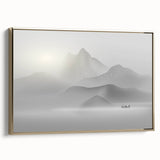 Framed canvas wall art showcasing an abstract design with gold strokes and lines, elegantly displayed for a modern decor aesthetic.
