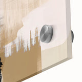 Close-up of an abstract wall art piece showcasing colorful strokes and lines in vibrant hues, ideal for modern home decor and artistic expression.