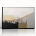 Framed wall art featuring an abstract design of strokes and lines in black and white, perfect for modern home decor, adding elegance and style.