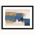 Abstract strokes and lines in a modern black frame, showcasing a stylish wall art design with a matte finish, perfect for contemporary decor.