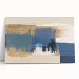 Abstract strokes and lines design wall art on stretched canvas, showcasing vibrant colors and fluid patterns, perfect for modern home decor.