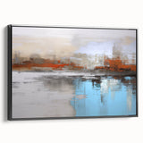 Framed abstract wall art showcasing dynamic strokes and lines in black and white, perfect for modern home decor. The sleek design enhances any interior space.