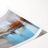 Abstract wall art print showcasing vibrant strokes and lines in a modern design, perfect for contemporary home decor and artistic spaces.