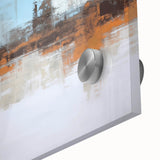 Abstract wall art design showcasing vibrant strokes and lines in a colorful palette, crafted on acrylic glass for modern decor aesthetics.