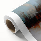 Abstract wall art design showcasing colorful strokes and lines in vibrant hues, printed on rolled canvas for easy framing and display.