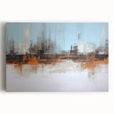 Abstract strokes and lines in vibrant colors create a modern wall art canvas design, ideal for contemporary home decor and artistic spaces.