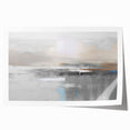 Abstract wall art print showcasing vibrant strokes and lines in shades of blue, orange, and yellow, ideal for modern home decor.
