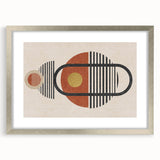 Abstract wall art featuring dynamic strokes and lines in a silver frame with matting, ideal for modern home d��cor and artistic expression.