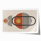 Abstract wall art print showcasing vibrant strokes and lines in a modern design, perfect for contemporary home decor.