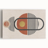 Abstract canvas wall art showcasing vibrant strokes and lines in shades of blue, green, and gold, perfect for modern decor enhancement.