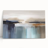 Abstract wall art featuring vibrant strokes and lines in bold colors, displayed on stretched canvas, perfect for modern home decor.