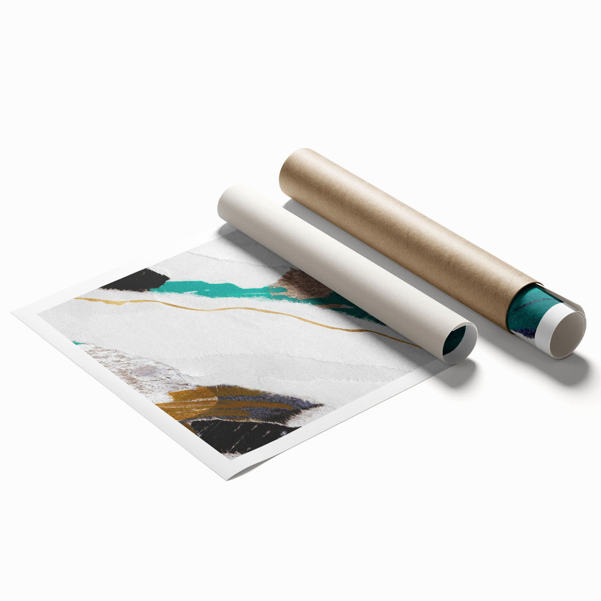 Abstract wall art print showcasing vibrant strokes and lines in a dynamic composition, perfect for modern home decor and artistic expression.
